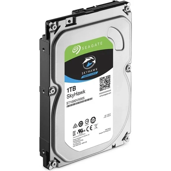 SEAGATE 3.5 SKYHAWK 1TB 5400RPM 256MB SATA3 Güvenlik HDD ST1000VX013 (7/24) (3 YIL RESMİ DİST. GARANTİLİ)