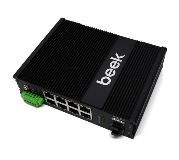 Beek Yönetilemeyen L2 Endüstriyel PoE Switch 8 x 10/100/1000T IEEE802.3af/at PoE+ port (Port başına 30.8 watt) (PoE Güç Bütçesi maks. 240 Watt)