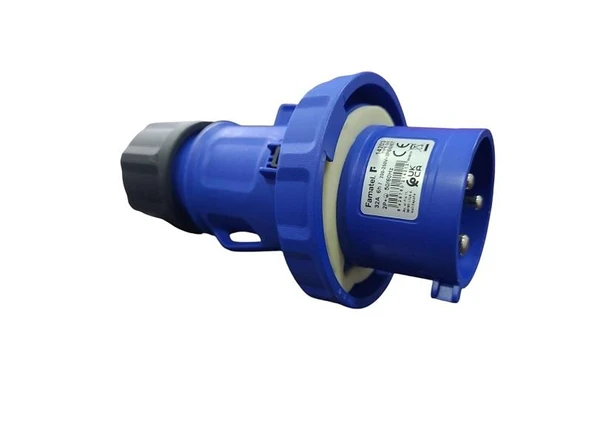 Famatel CEE Norm 3x32A Seyyar Düz Fiş IP67 230V