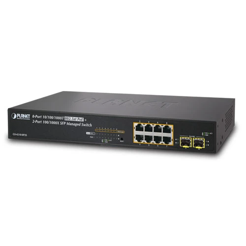 Yönetilebilir Gigabit PoE  Switch (Gigabit PoE Managed Switch) 8-Port 10/100/1000T IEEE 802.3at/af PoE+ Injector (Port-1 ile Port-8 arası) (Port başına 30.8 watt)