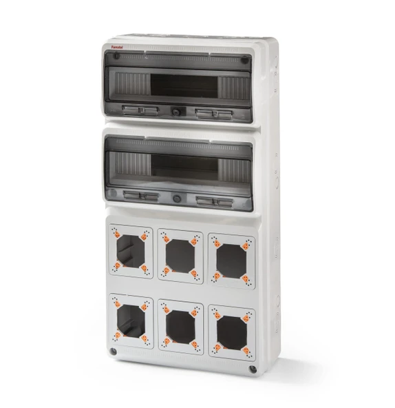 Famatel 32 Modül IP65 Kombinasyon Kutusu Delikli