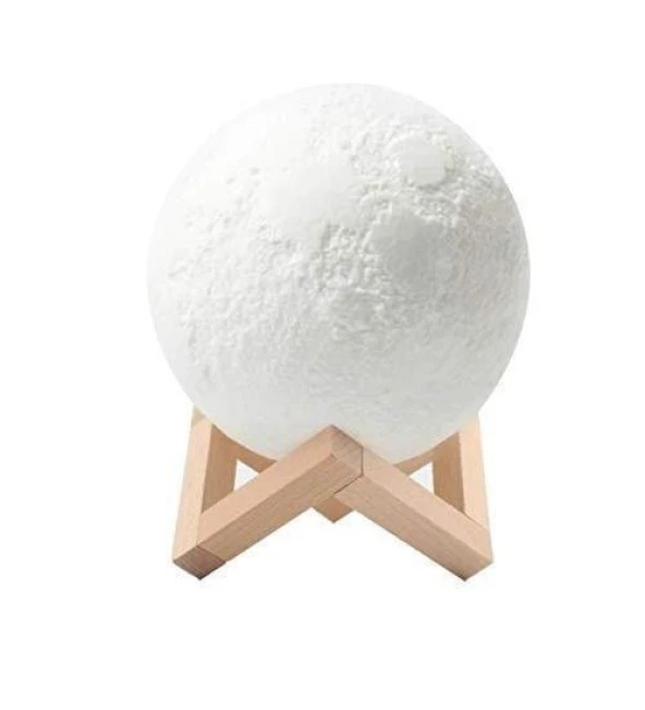 6 Renkli Dokunmatik Standlı Dolunay Lamba - Resim 4