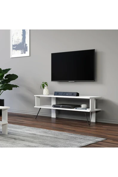 İNARCH DİZAYN Duama Tv Sehpası, Tv Ünitesi, Beyaz, Ev-Ofis - Resim 3