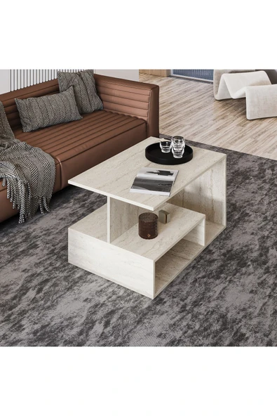 İNARCH DİZAYN Vera S004 Orta Sehpa Traverten, Ev-Ofis - 3