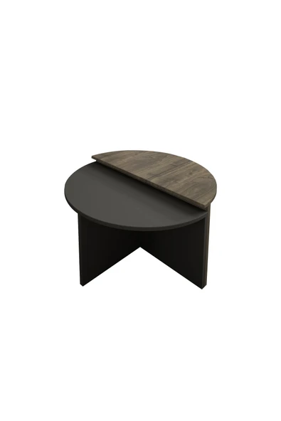 İNARCH DİZAYN Dolunay Çok Amaçlı Orta Sehpa İstanbul Ceviz/Antrasit - 4