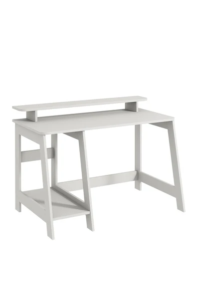 İNARCH DİZAYN Country Ergonomik Çalışma Masası, Modern Bilgisayar Masası - Beyaz, Ev-ofis - 6