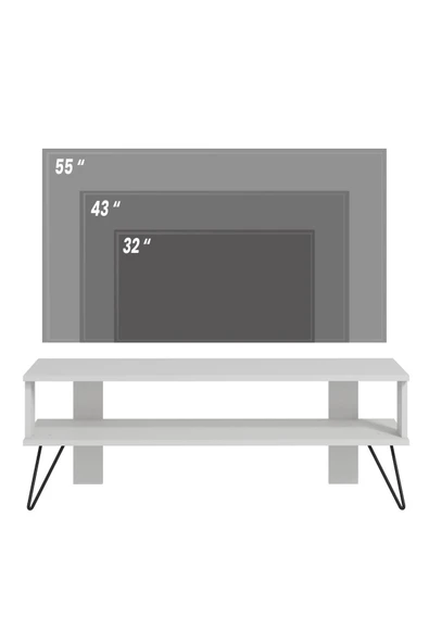 İNARCH DİZAYN Duama Tv Sehpası, Tv Ünitesi, Beyaz, Ev-Ofis - Resim 5