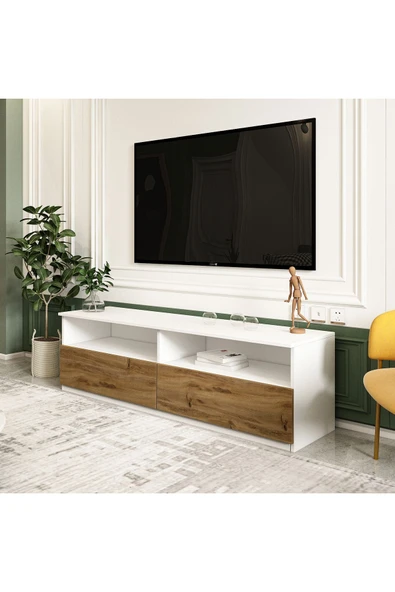 İNARCH DİZAYN Centra Kapaklı Tv Sehpası,Tv Ünitesi Beyaz-Kilim, Ev-Ofis - 3