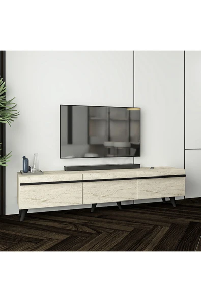 İNARCH DİZAYN Amsterdam Style Alt Modül Tv Ünitesi Traverten - Resim 2