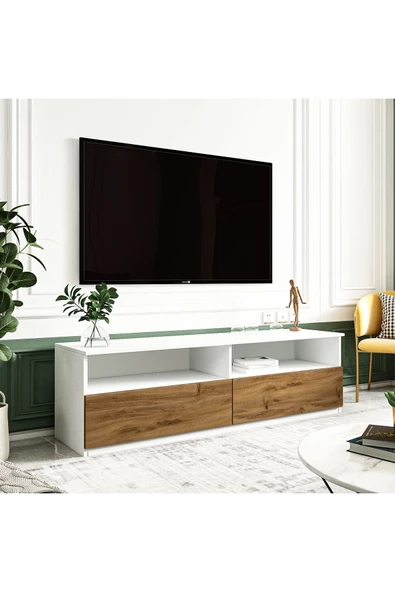 İNARCH DİZAYN Centra Kapaklı Tv Sehpası,Tv Ünitesi Beyaz-Kilim, Ev-Ofis - 2