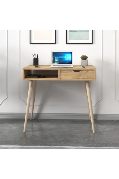 İNARCH DİZAYN Offer Çalışma Masası, Bilgisayar Masası, Çekmeceli Kilim, Ahşap Ayak, Ev-Ofis