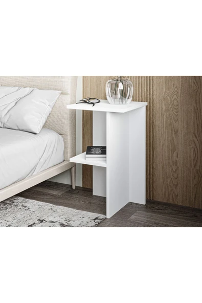 İNARCH DİZAYN Leray Komodin, Çok Amaçlı Sehpa, Yan Sehpa Beyaz, Ev-Ofis - Resim 3