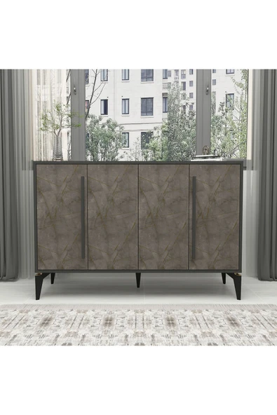 İNARCH DİZAYN Majör K001 Konsol Gordion Mermer/Antrasit