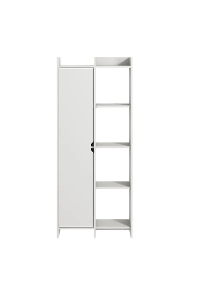 İNARCH DİZAYN Offer Çok Raflı, Tek Kapaklı Kitaplık Beyaz - 180 cm, Ev-Ofis, Kütüphane - 6