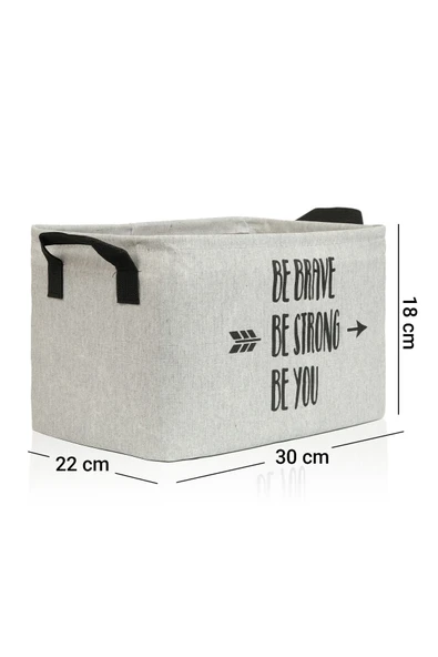 Be You Gri Dolap Içi Çamaşır Çocuk Odası Oyuncak Düzenleyici Katlanır, Saklama Sepeti 18x22x30 - 5