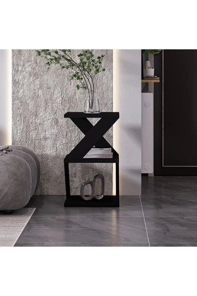 İNARCH DİZAYN Albeni Yan Sehpa Siyah - Resim 3