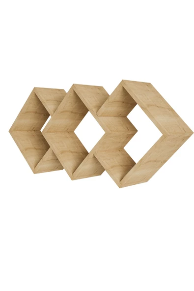 İNARCH DİZAYN Galaxy Duvar Rafı Safir Meşe - 5