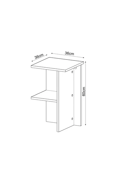 İNARCH DİZAYN Leray Komodin, Çok Amaçlı Sehpa, Yan Sehpa Beyaz, Ev-Ofis - Resim 5