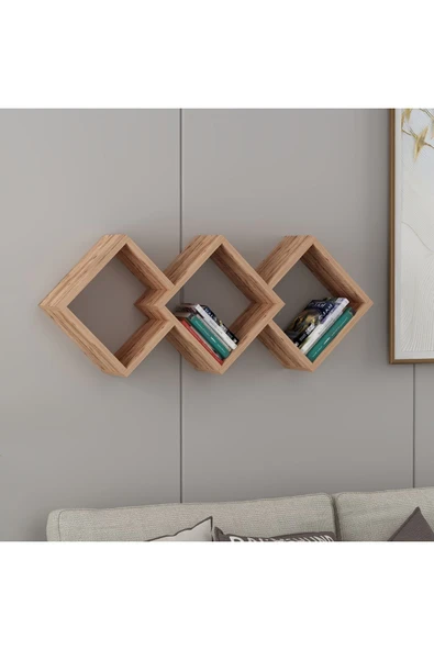 İNARCH DİZAYN Galaxy Duvar Rafı Atlantik Çam - 2