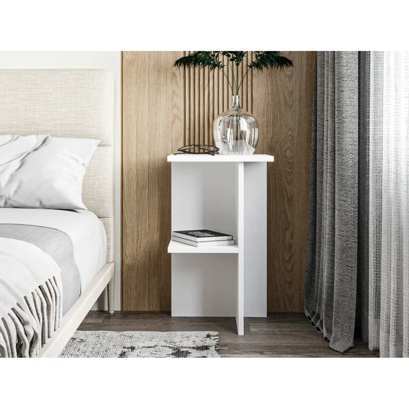 İNARCH DİZAYN Leray Komodin, Çok Amaçlı Sehpa, Yan Sehpa Beyaz, Ev-Ofis ürün görseli