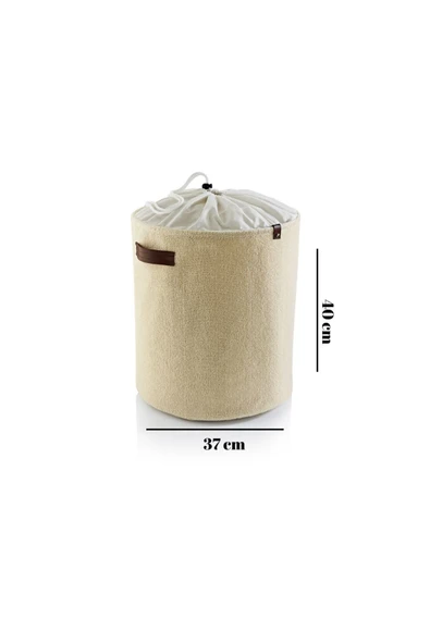 Havlu Kumaş Katlanır Kirli Çamaşır Dolap Içi Oyuncak Düzenleyici Saklama Sepeti 37x40 - 7