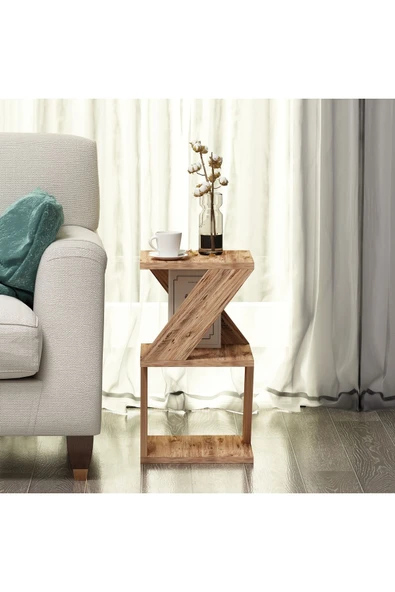 İNARCH DİZAYN Albeni Yan Sehpa Atlantik Çam - Resim 3