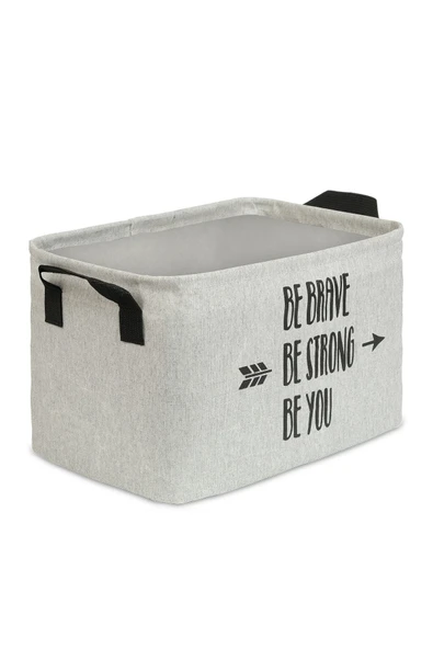 Be You Gri Dolap Içi Çamaşır Çocuk Odası Oyuncak Düzenleyici Katlanır, Saklama Sepeti 18x22x30 - 3