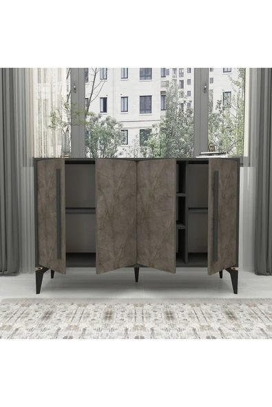 İNARCH DİZAYN Majör K001 Konsol Gordion Mermer/Antrasit - 3