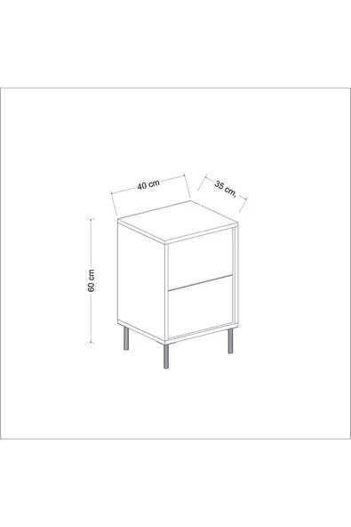 İNARCH DİZAYN İmaj Komodin Traverten/Gold - Resim 5