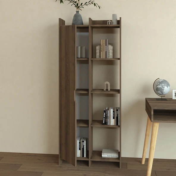 İNARCH DİZAYN Offer Çok Raflı, Tek Kapaklı Kitaplık Kilim - 180 cm, Ev-Ofis, Kütüphane - 3