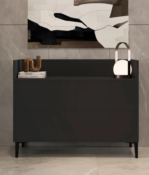 İNARCH DİZAYN Gale Çok Amaçlı Dolap, Dresuar, 2 Kapaklı Dolap, Antrasit, Ev-Ofis