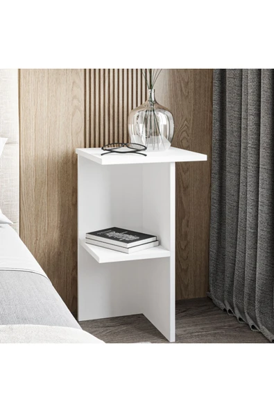 İNARCH DİZAYN Leray Komodin, Çok Amaçlı Sehpa, Yan Sehpa Beyaz, Ev-Ofis - Resim 2