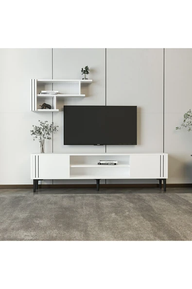 İNARCH DİZAYN Snow Takım Tv Ünitesi Beyaz ürün görseli 1