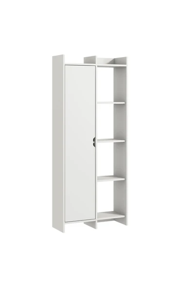 İNARCH DİZAYN Offer Çok Raflı, Tek Kapaklı Kitaplık Beyaz - 180 cm, Ev-Ofis, Kütüphane - 7