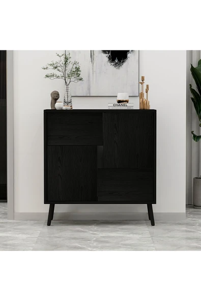 İNARCH DİZAYN Darien Ç001 Çok Amaçlı Dolap Ahşap Siyah - 2