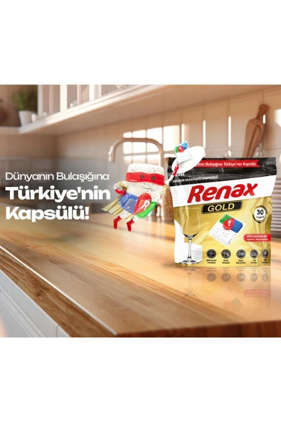 Renax Gold Bulaşık Makinesi Kapsülü Hepsi Bir Arada 30lu - 5