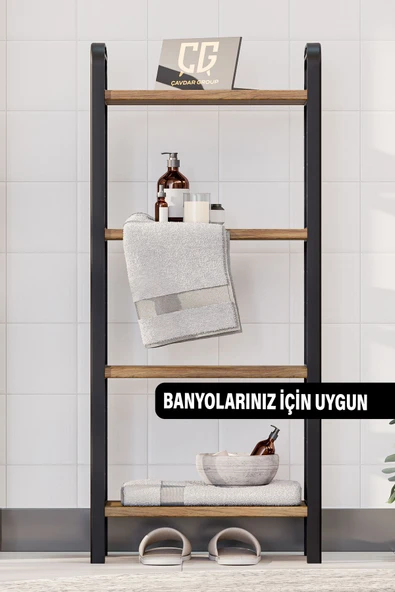 Çavdar Group Fifty Banyo Düzenleyici Lüks 40 Cm Mutfak Rafı Banyo Dolabı Çok Amaçlı Dolap 4 Katlı Düzenleyici - 2