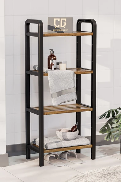 Çavdar Group Fifty Banyo Düzenleyici Lüks 40 Cm Mutfak Rafı Banyo Dolabı Çok Amaçlı Dolap 4 Katlı Düzenleyici