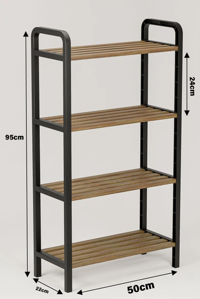 Çavdar Group Fifty 4 Katlı Ahşap Mutfak Düzenleyici 1. Kalite Ahşap 50 cm Mutfak Rafı Çok Amaçlı Düzenleyici - 6