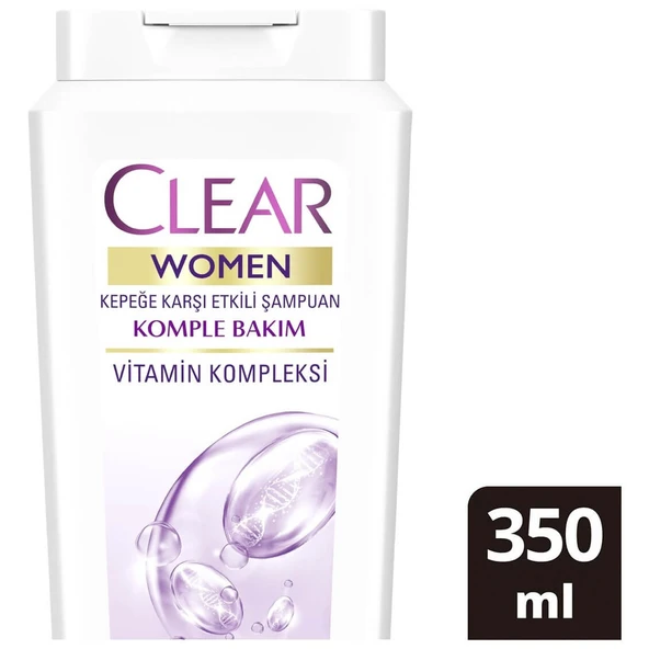 Clear Women Kepeğe Karşı Etkili Şampuan Komple Bakım Vitamin Kompleksi 350 ml - 2