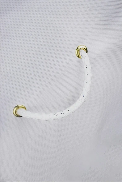 Home Sweet Home Baskılı Beyaz Büyük Boy Hurç 64x40x35 - 6