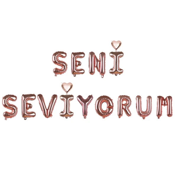 Seni Seviyorum Folyo Balon 16 inc Rose Gold