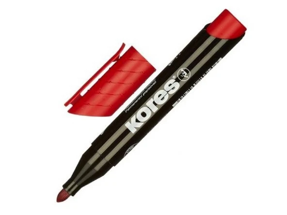 Kores K-marker Permanent Xp1, Round Tip Red Yuvarlak Uç