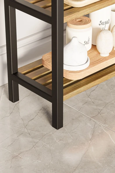 Çavdar Group Fifty 4 Katlı Ahşap Mutfak Düzenleyici 1. Kalite Ahşap 50 cm Mutfak Rafı Çok Amaçlı Düzenleyici - 3