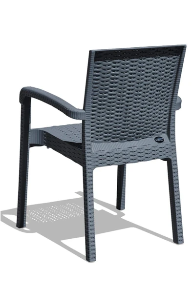 Çavdar Group 80x140 cm Rattan 6 Kişilik Masa Takımı Camlı Trend Sandalye Bahçe Teras Takımı Oturma Grubu - 4