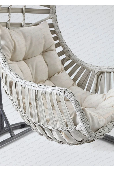 Çavdar Group Didim Rattan Tek Kişilik Salıncak Bahçe Balkon Teras Salıncağı - Resim 2