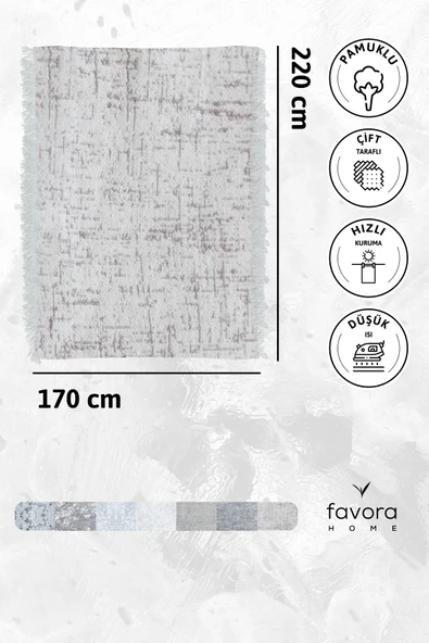 Liva Pamuklu Koltuk Örtüsü 170x220 - Kahve - Resim 6