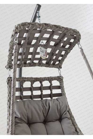 Çavdar Group Asos Rattan Tek Kişilik Salıncak Bahçe Balkon Teras Salıncağı - 3