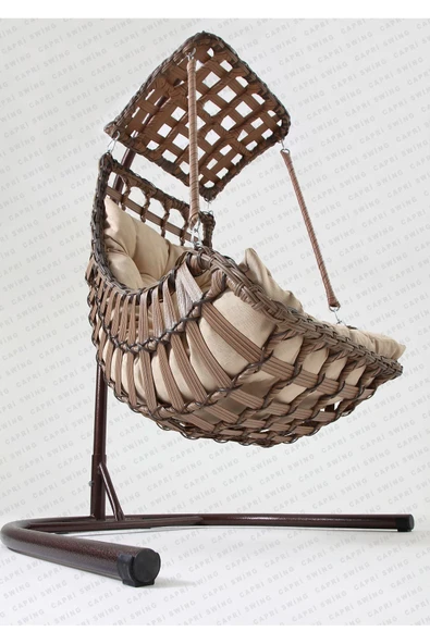 Çavdar Group Asos Rattan Tek Kişilik Salıncak Bahçe Balkon Teras Salıncağı - 2
