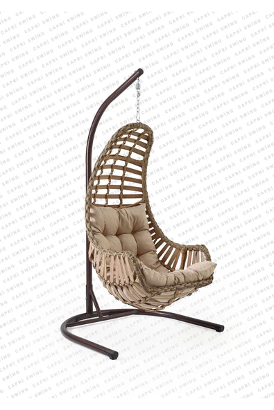 Çavdar Group Didim Rattan Tek Kişilik Salıncak Bahçe Balkon Teras Salıncağı ürün görseli